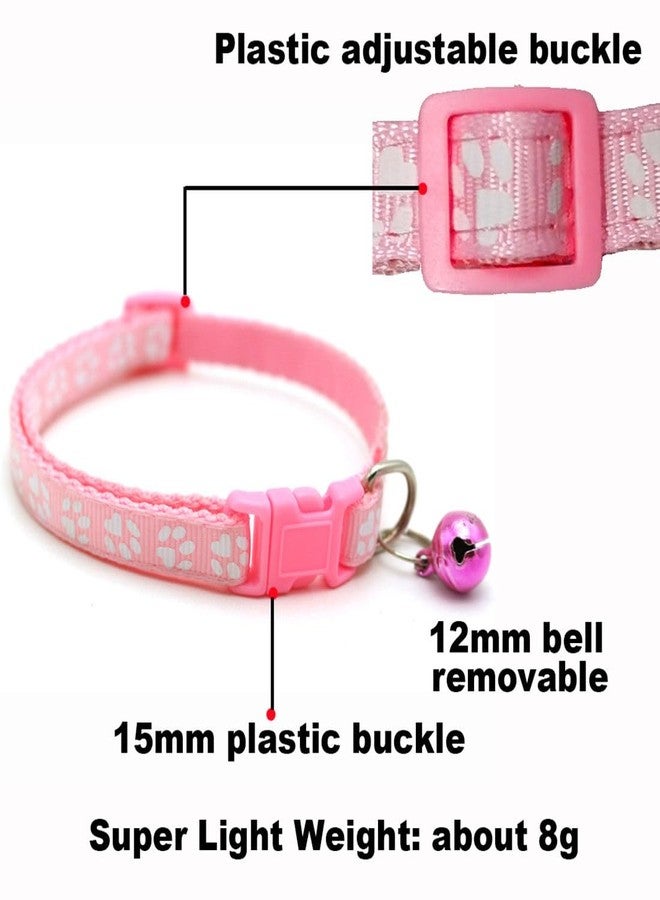 TELEYI Orange XXS Dog Collar, 2-Pack Reflective Dog Collars with Bell Girl Cat Collar with Bells Female Puppy Collars with Bell for XXS XS Tiny Little Kitten Pet,Neck 7-12 Inch - Image 5